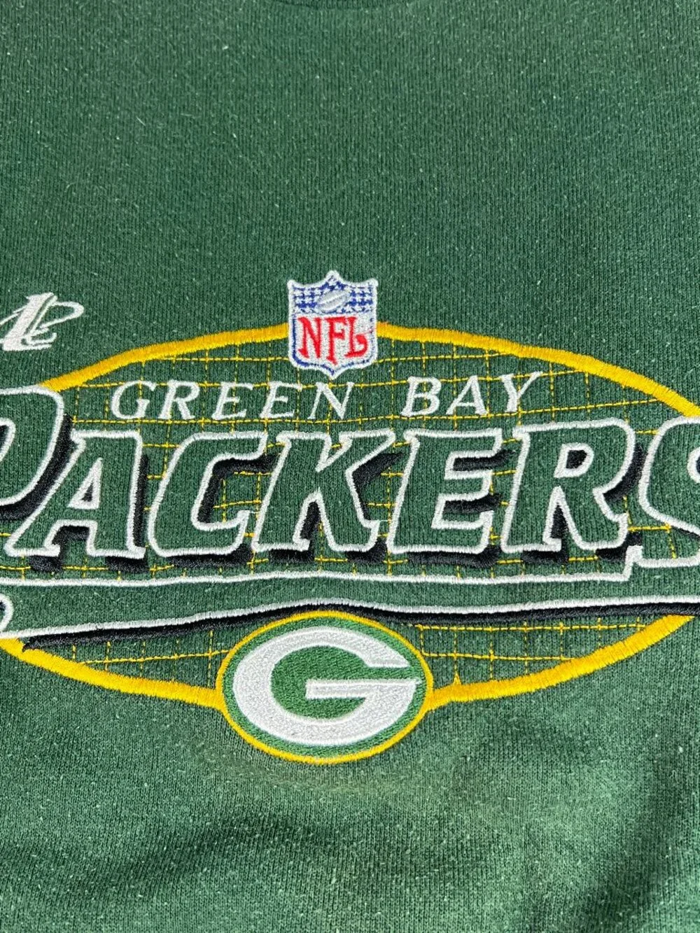 VTG 90s NFL Green Bay Packers Sweatshirt Youth Extra Large Green Faded Crewneck